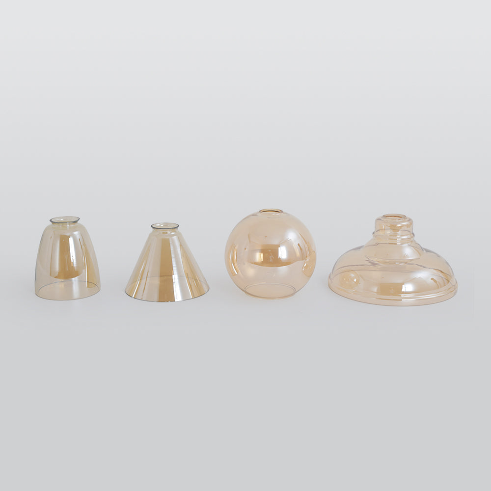 June Industrial Glass Pendant Light Clear/Amber/Smoke Grey | ventumra