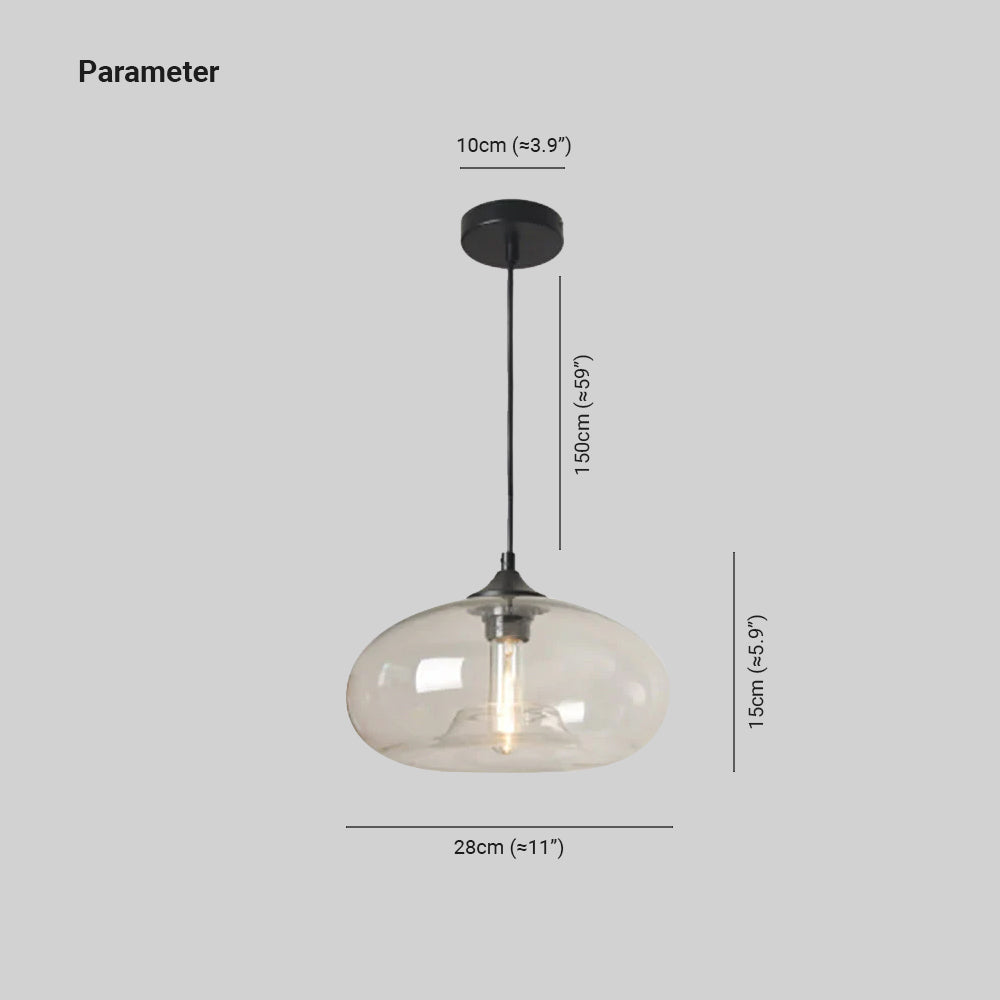 Valentina Modern Bread Shaped Glass Pendant Light, 6 Colour | ventumra