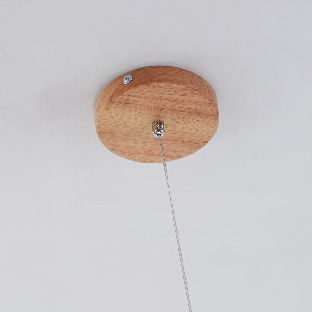 Valentina Glass Bubble Pendant Light Wood/Walnut | ventumra