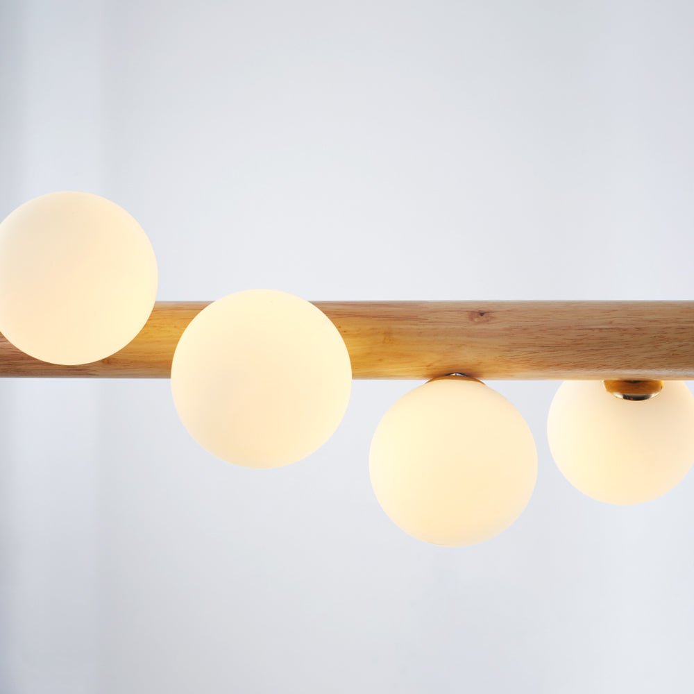 Valentina Glass Bubble Pendant Light Wood/Walnut | ventumra