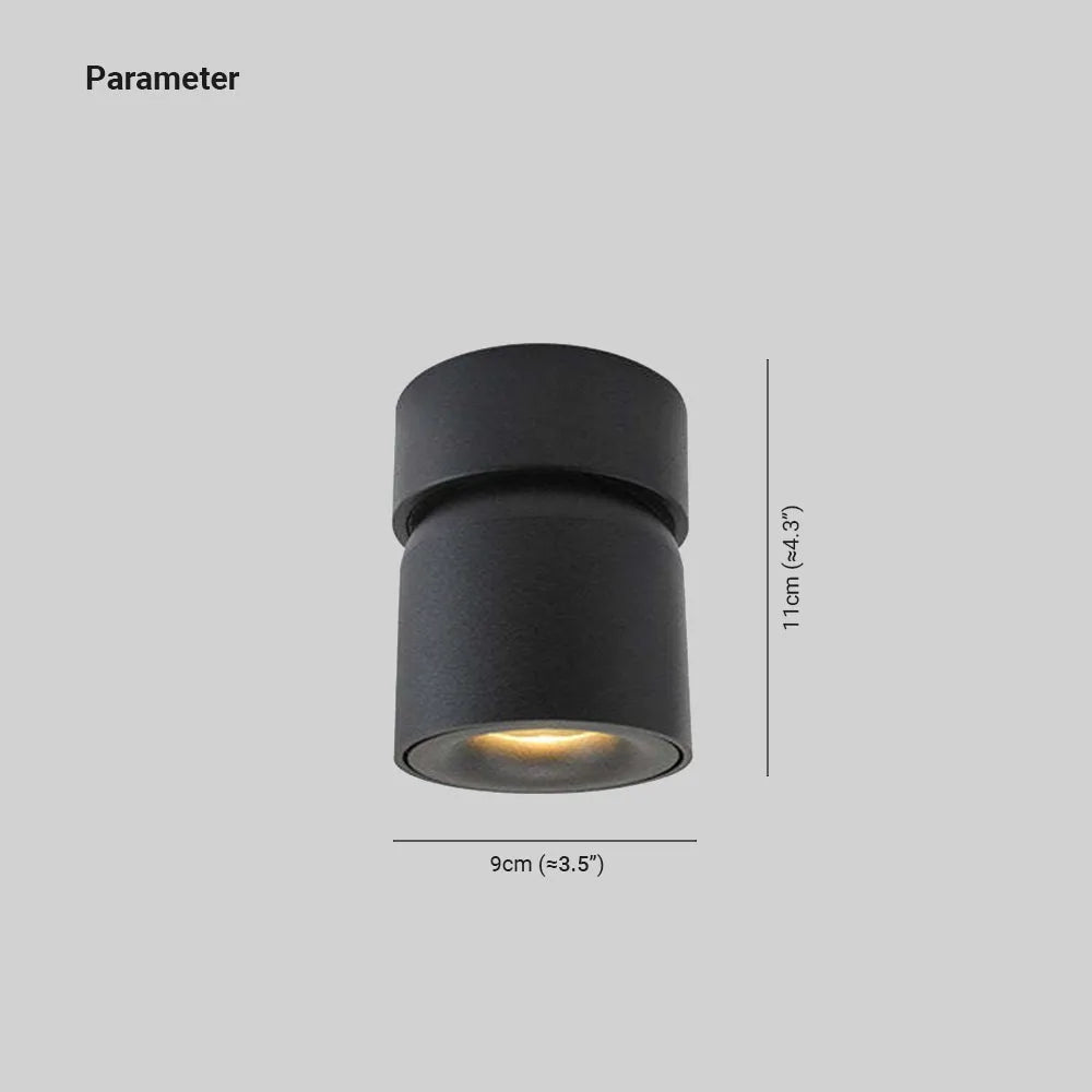 Kilo Spotlight Modern LED Flush Mount Ceiling Light, Black/White | ventumra