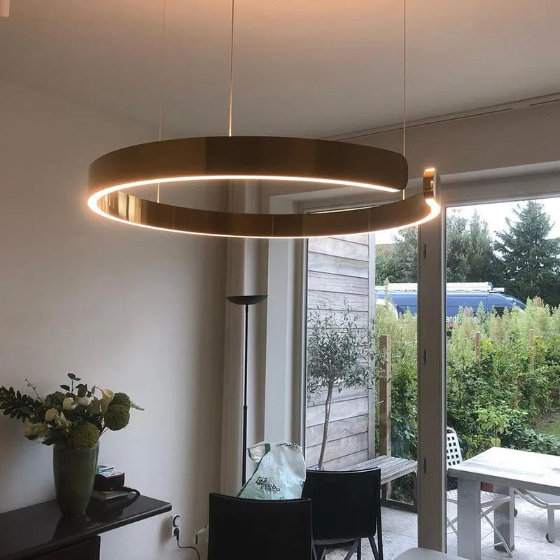 Arisha Luxury Minimalist LED Ring Pendant Light | ventumra