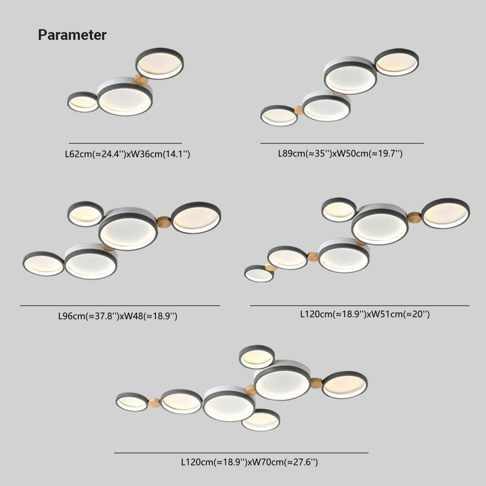 Arisha Round Flush Mount Ceiling Light 3 Colour 3/4/5/6/7 Heads | ventumra