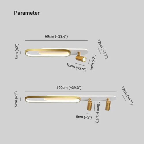 Aim Modern Ceiling Light Spotlight, Black/Gold | ventumra