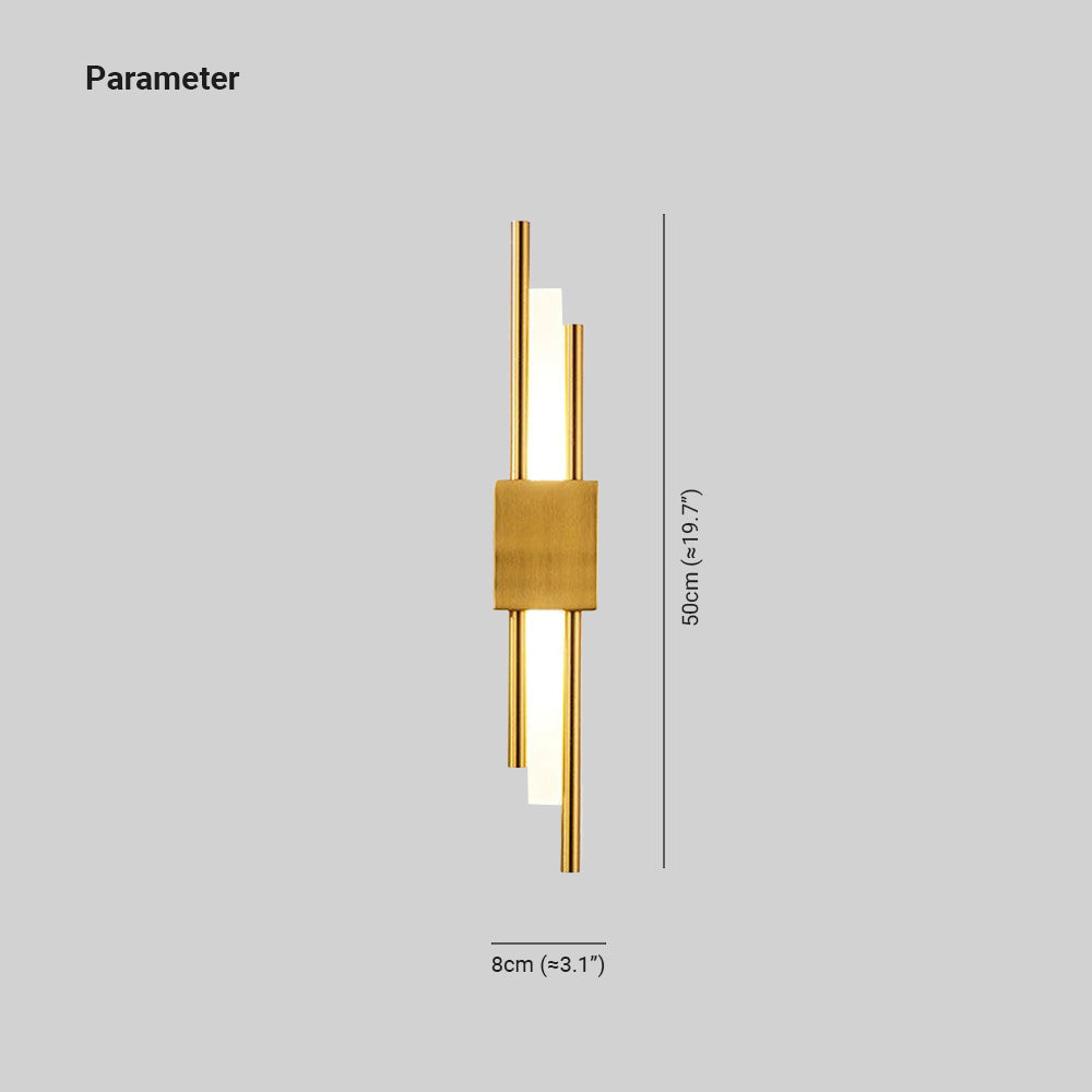 Aurena Modern Black And Gold LED Wall Lamp For Bedroom