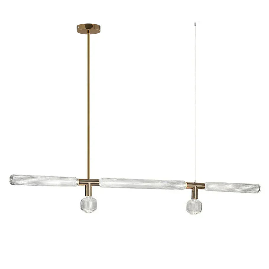 Lumenara Tube Pendant Light With Elegant Crystal Cylinders