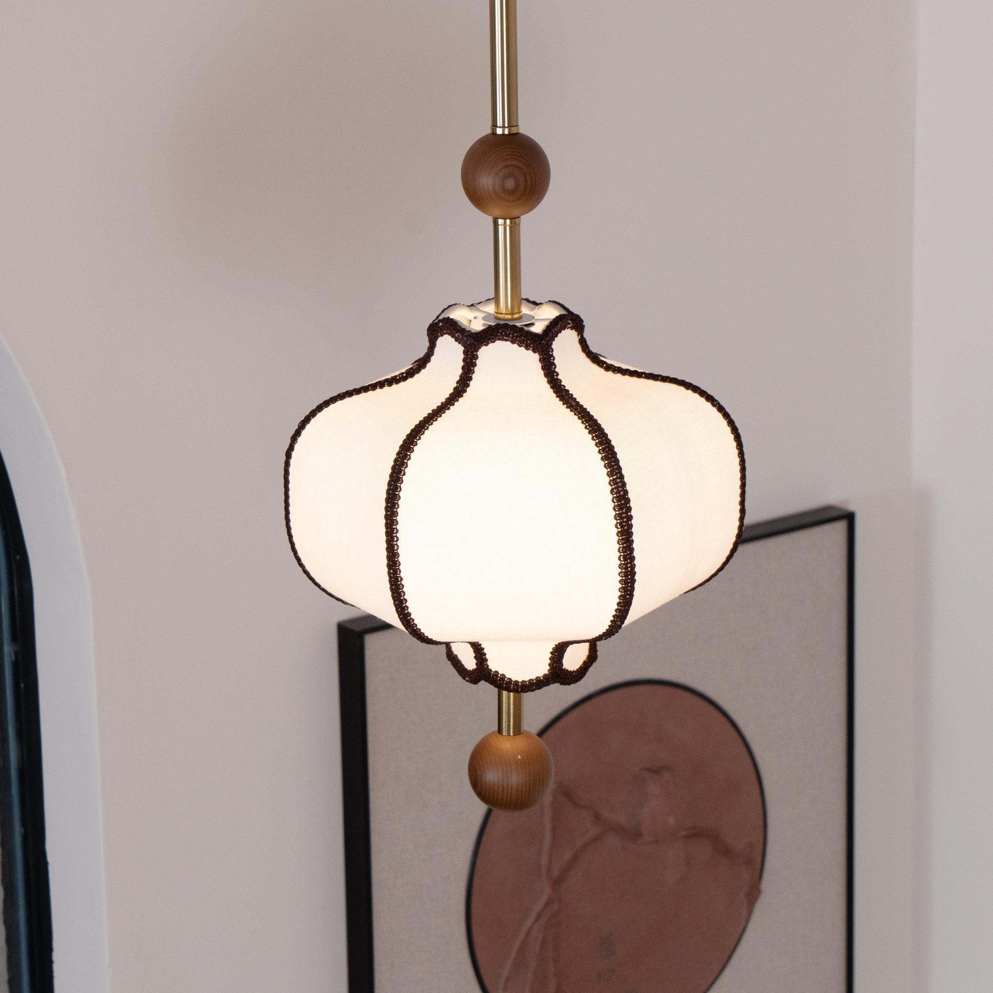 Aura Pendant Light Lantern Fabric | ventumra