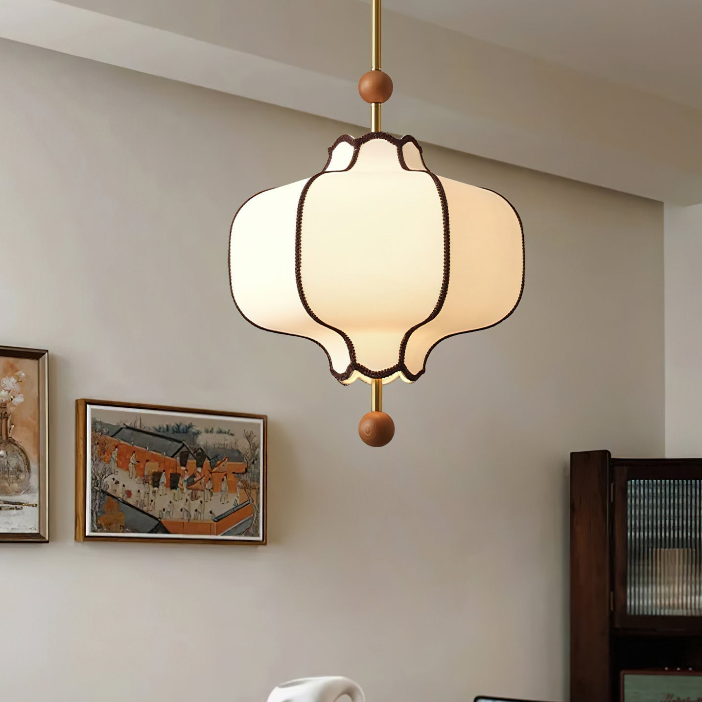 Aura Pendant Light Lantern Fabric | ventumra