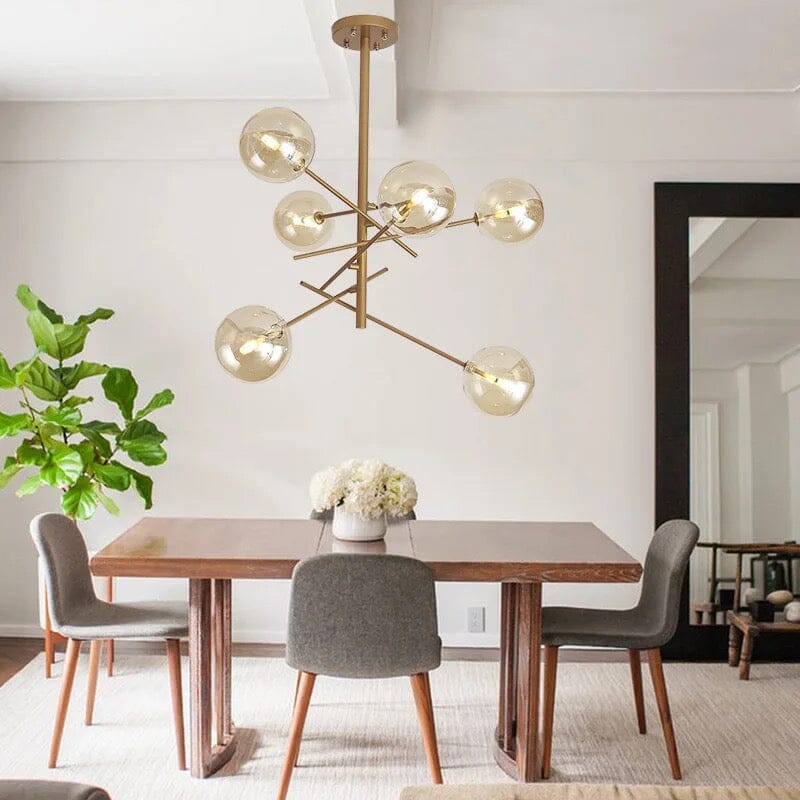 Astra Bubble Pendant Light in Modern Iron Resin Finish