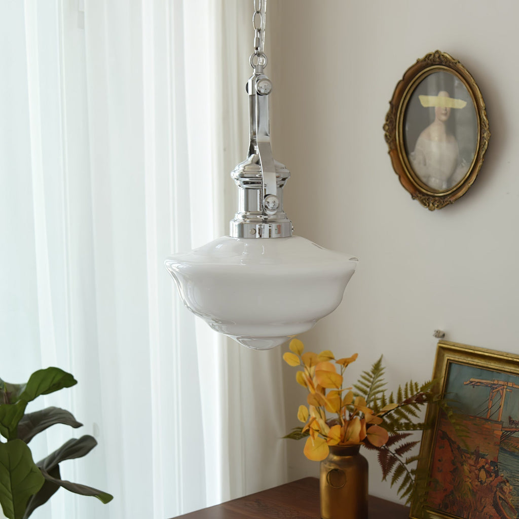Vernaro | School-Style Pendant Lamp With Glass Shades