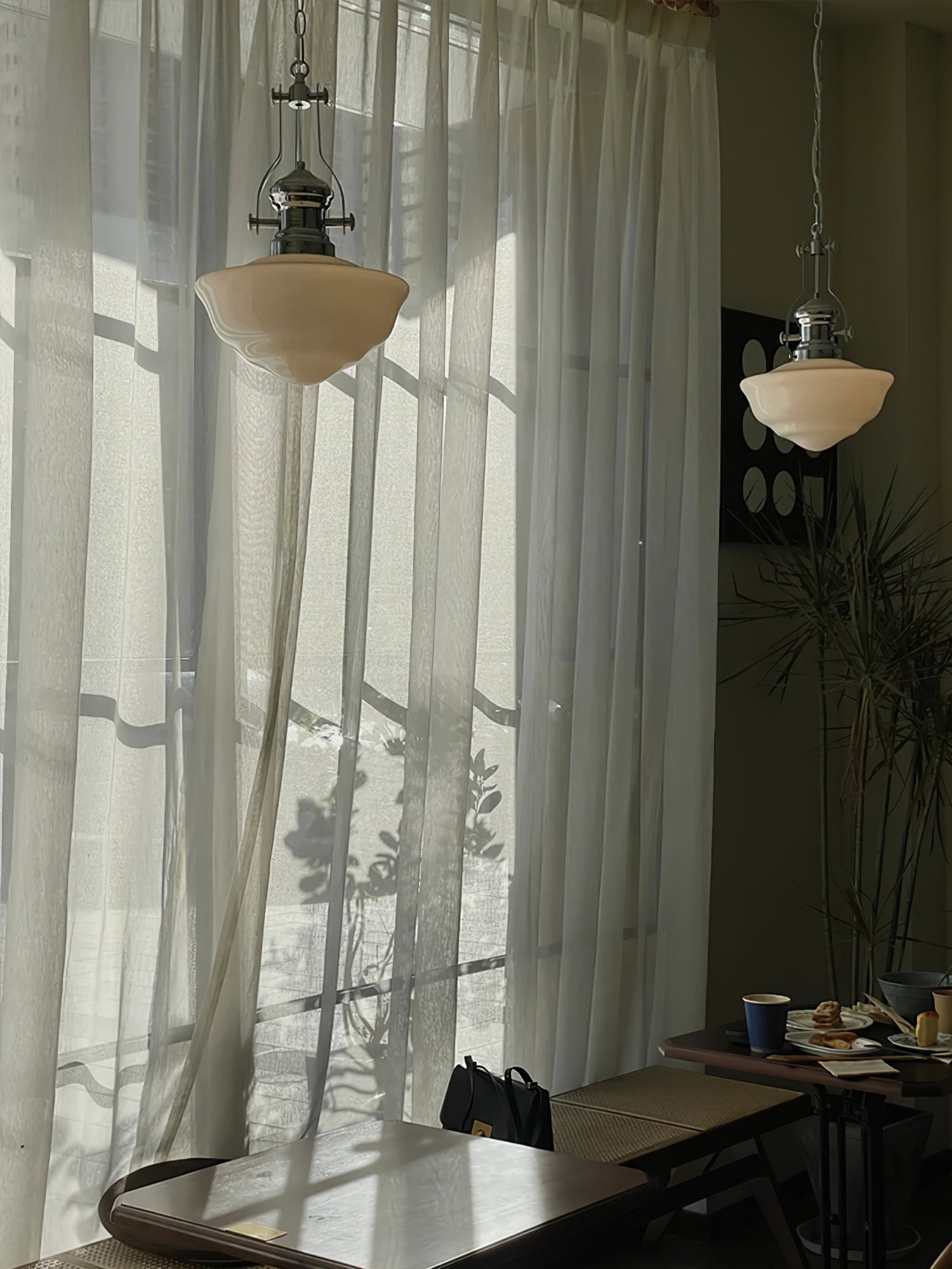 Vernaro | School-Style Pendant Lamp With Glass Shades