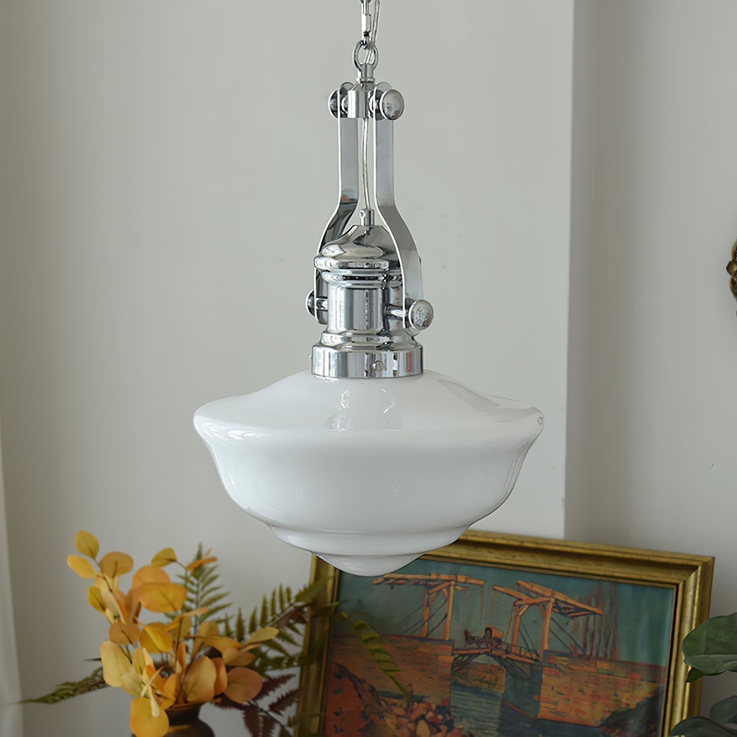 Vernaro | School-Style Pendant Lamp With Glass Shades