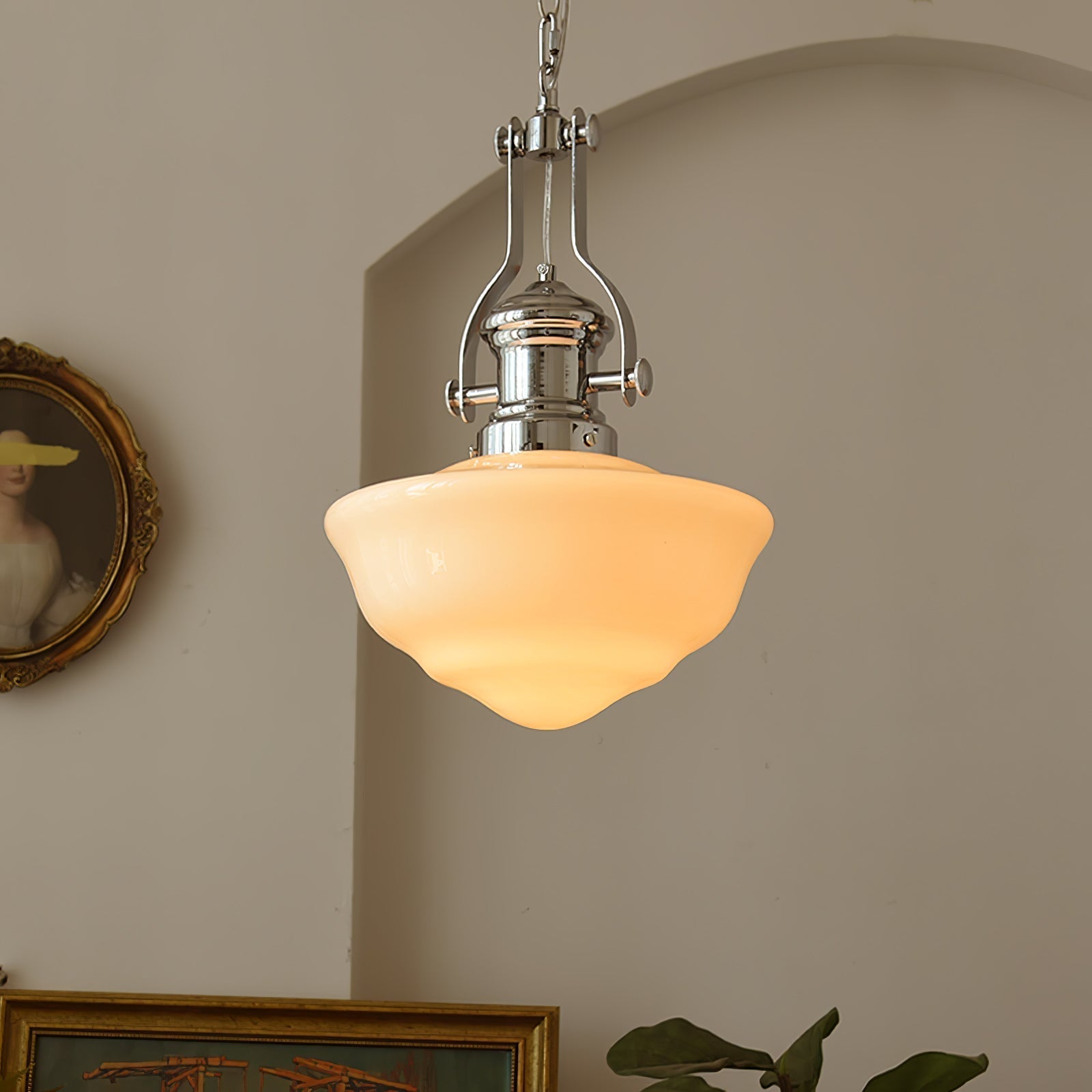 Vernaro | School-Style Pendant Lamp With Glass Shades
