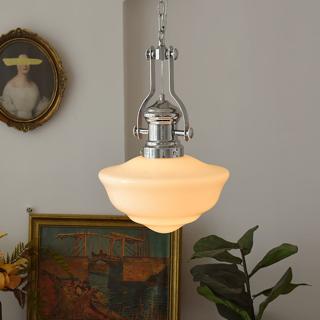 Vernaro | School-Style Pendant Lamp With Glass Shades
