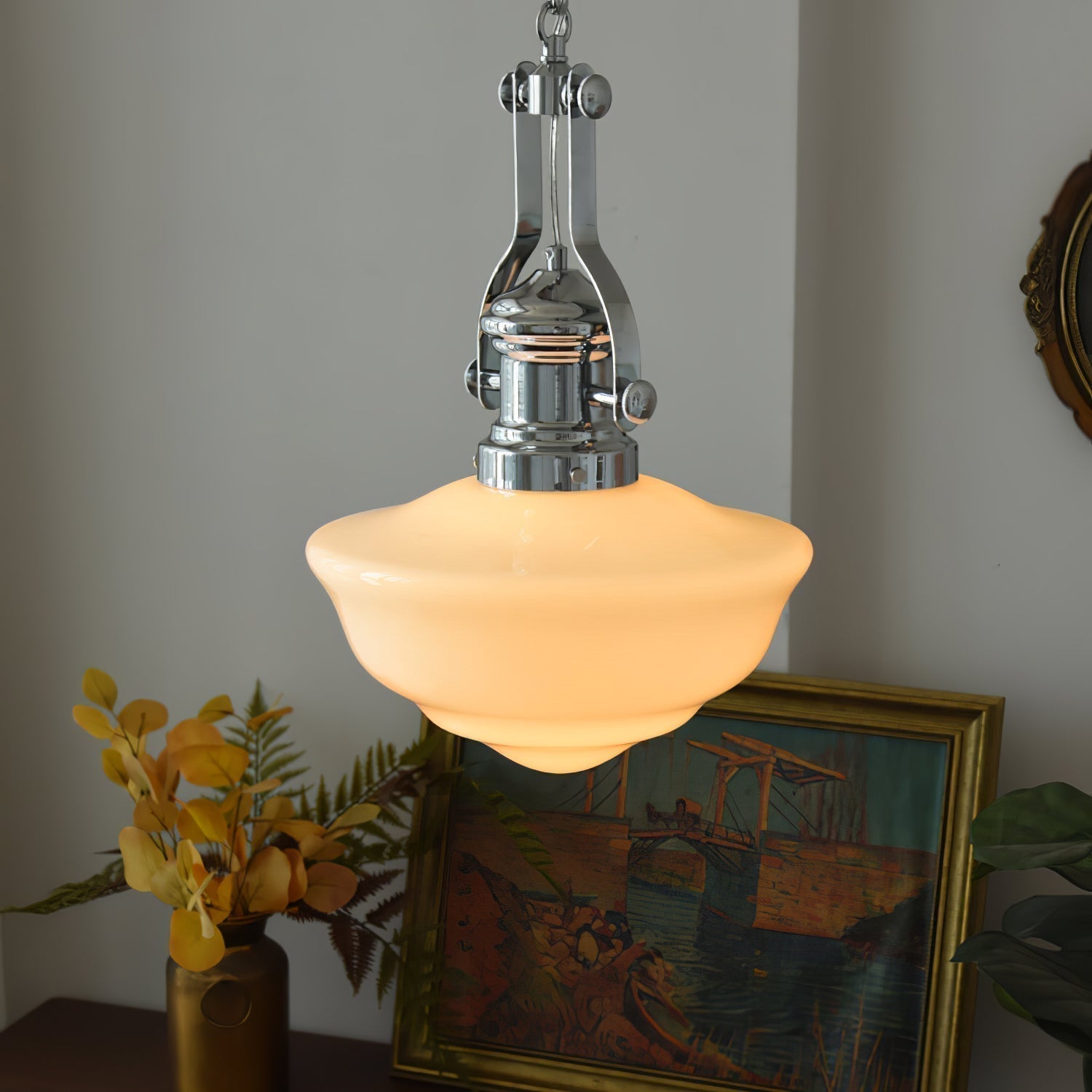 Vernaro | School-Style Pendant Lamp With Glass Shades