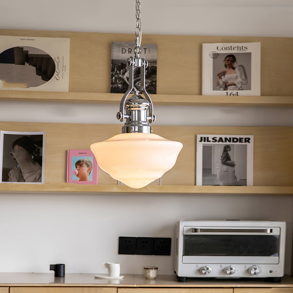 Vernaro | School-Style Pendant Lamp With Glass Shades
