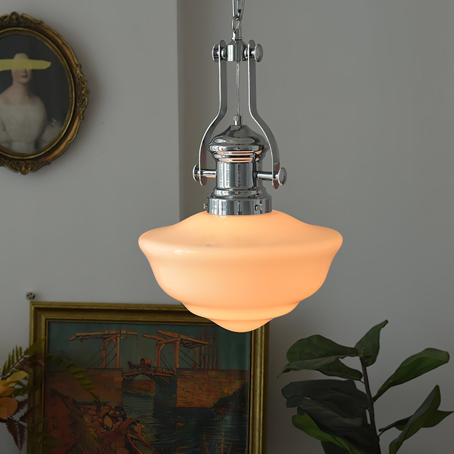 Vernaro | School-Style Pendant Lamp With Glass Shades