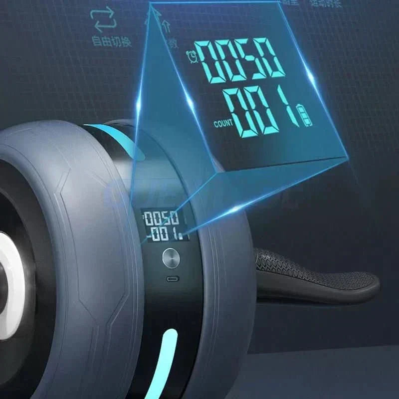 Roată pentru abdomen CorePulse — mecanism de revenire automată, contor digital