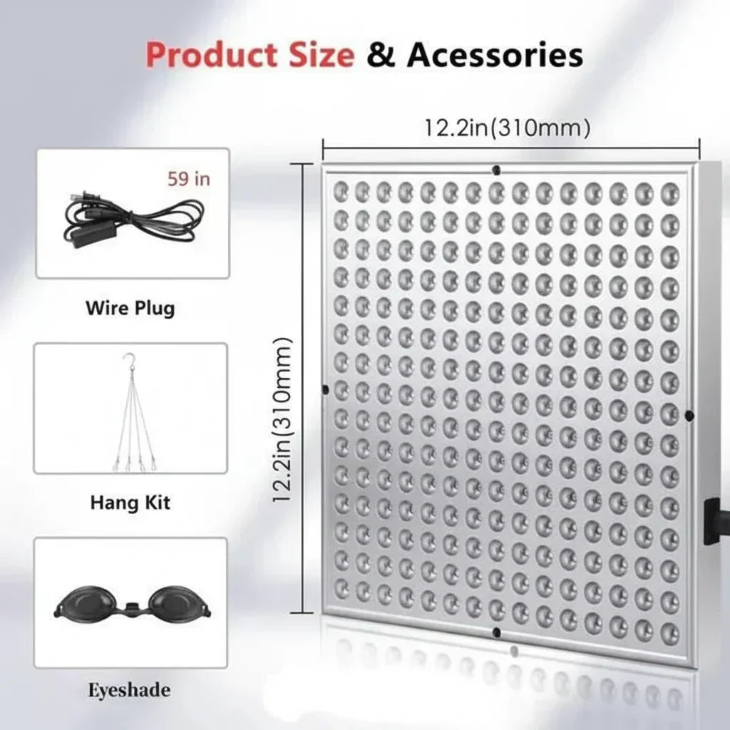 LumaGlow 660nm Red & 850nm Infrared Light Therapy Panel