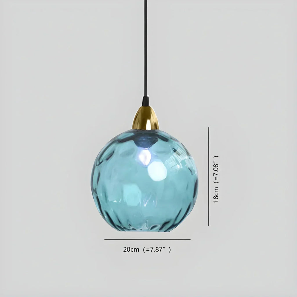 Vivid Glass Orb Pendant Light For Living Room Ceiling | Ventumra