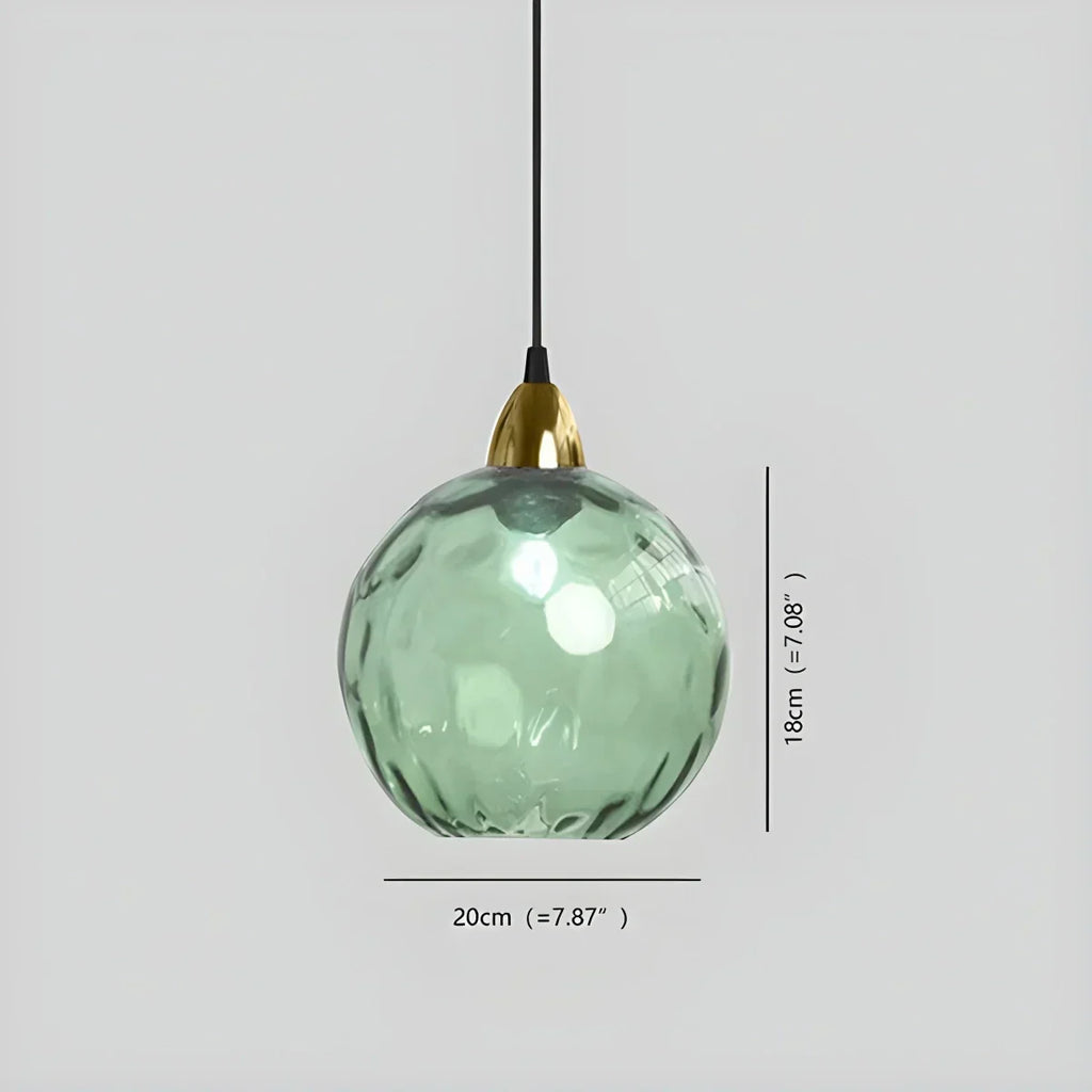 Vivid Glass Orb Pendant Light For Living Room Ceiling | Ventumra