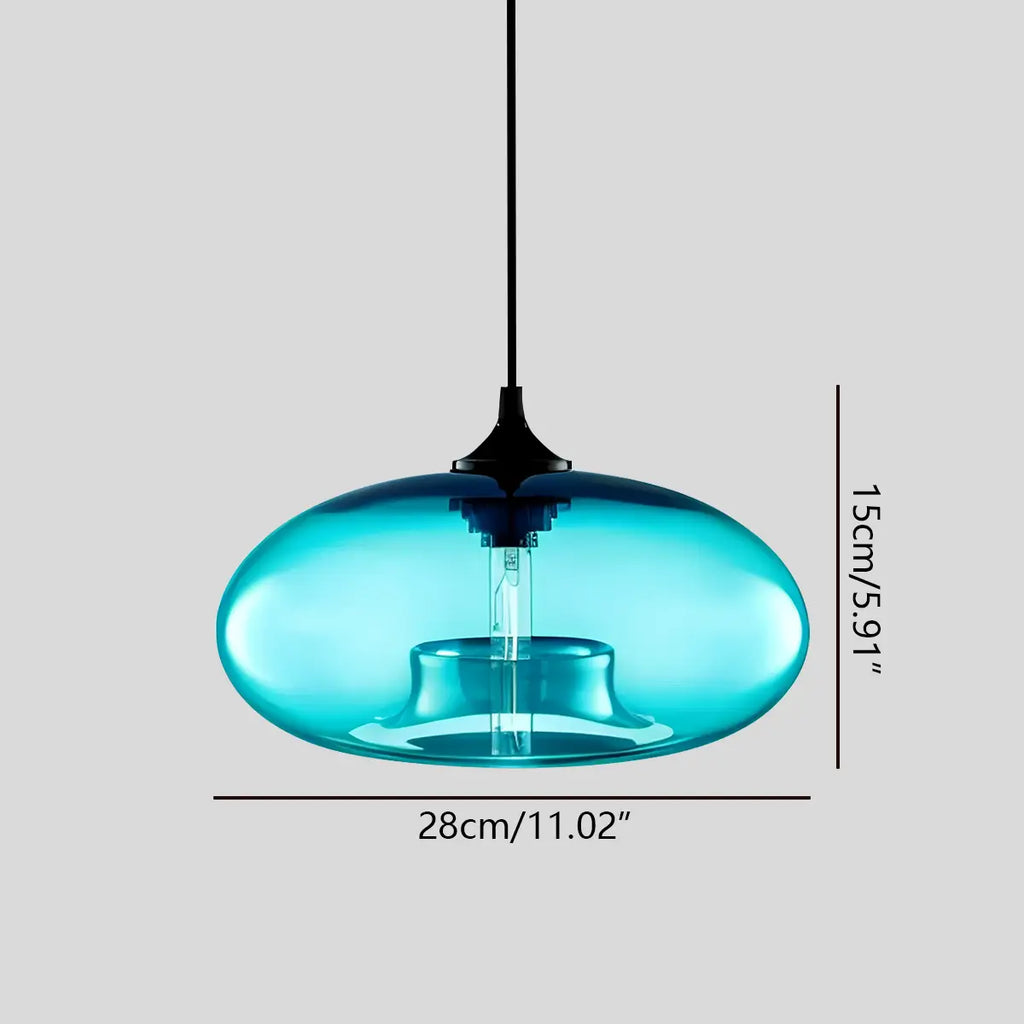 Vibrant Glass Pendant Light For Dining Room Decor | Ventumra