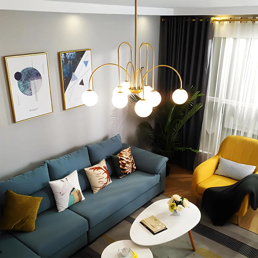 Avi lysekrone i dobbeltlagsglas til moderne loftbelysning | Ventumra