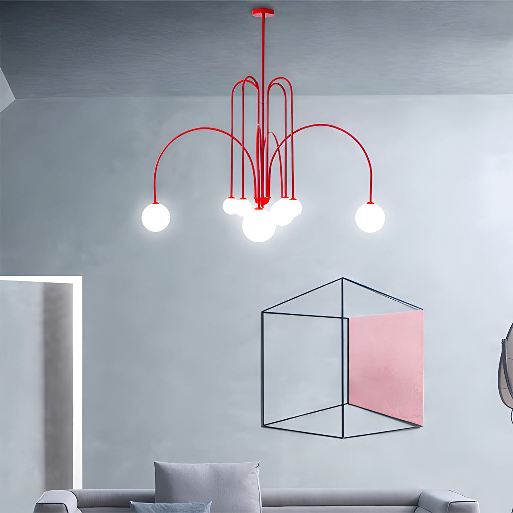 Avi lysekrone i dobbeltlagsglas til moderne loftbelysning | Ventumra