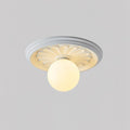 Ivorelle Vintage Carved Ceiling Light with Globe Shade | ventumra