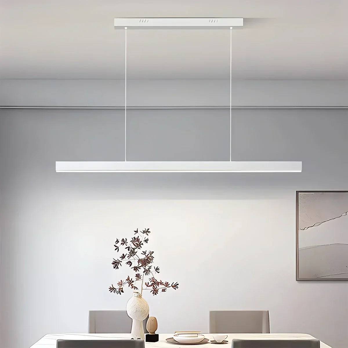 Moderne slanke hanglamp voor keukeneiland, eigentijdse armatuur | Ventumra