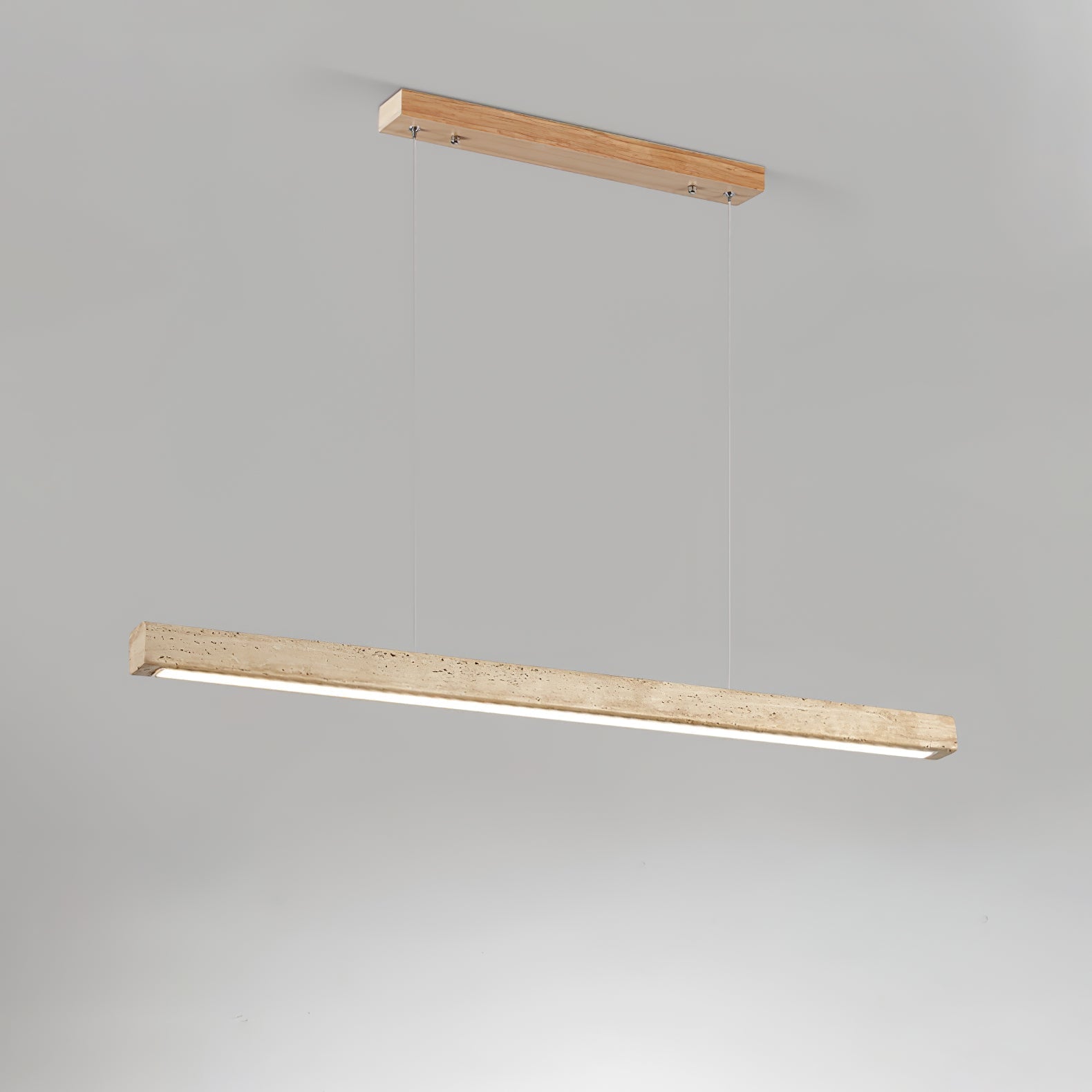 Imiror Minimalist Travertine Linear Pendant Light | ventumra