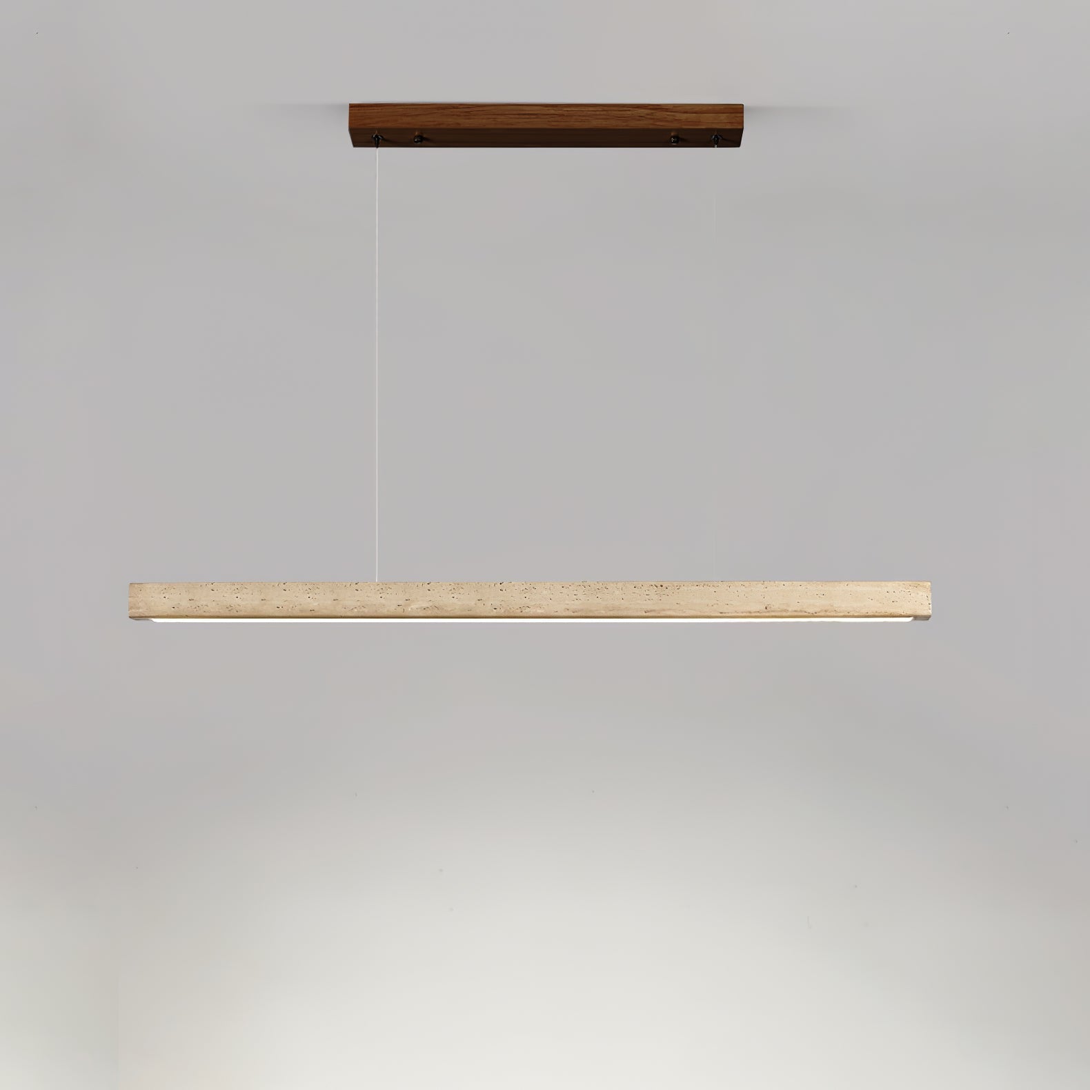 Imiror Minimalist Travertine Linear Pendant Light | ventumra