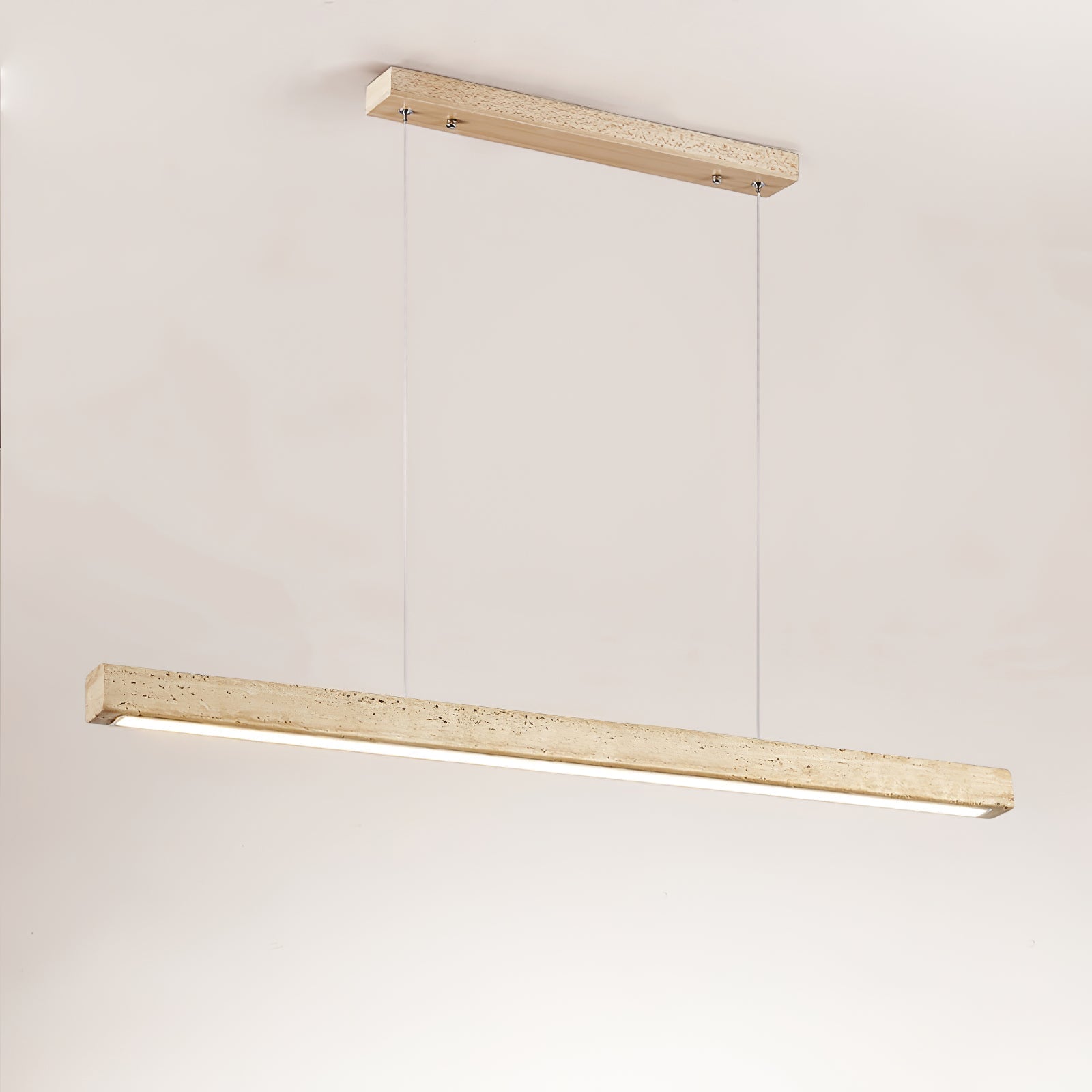Imiror Minimalist Travertine Linear Pendant Light | ventumra