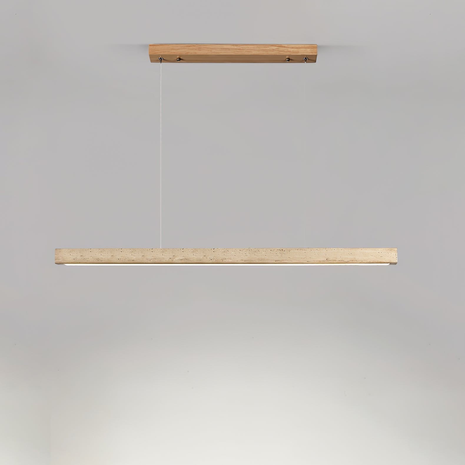 Imiror Minimalist Travertine Linear Pendant Light | ventumra