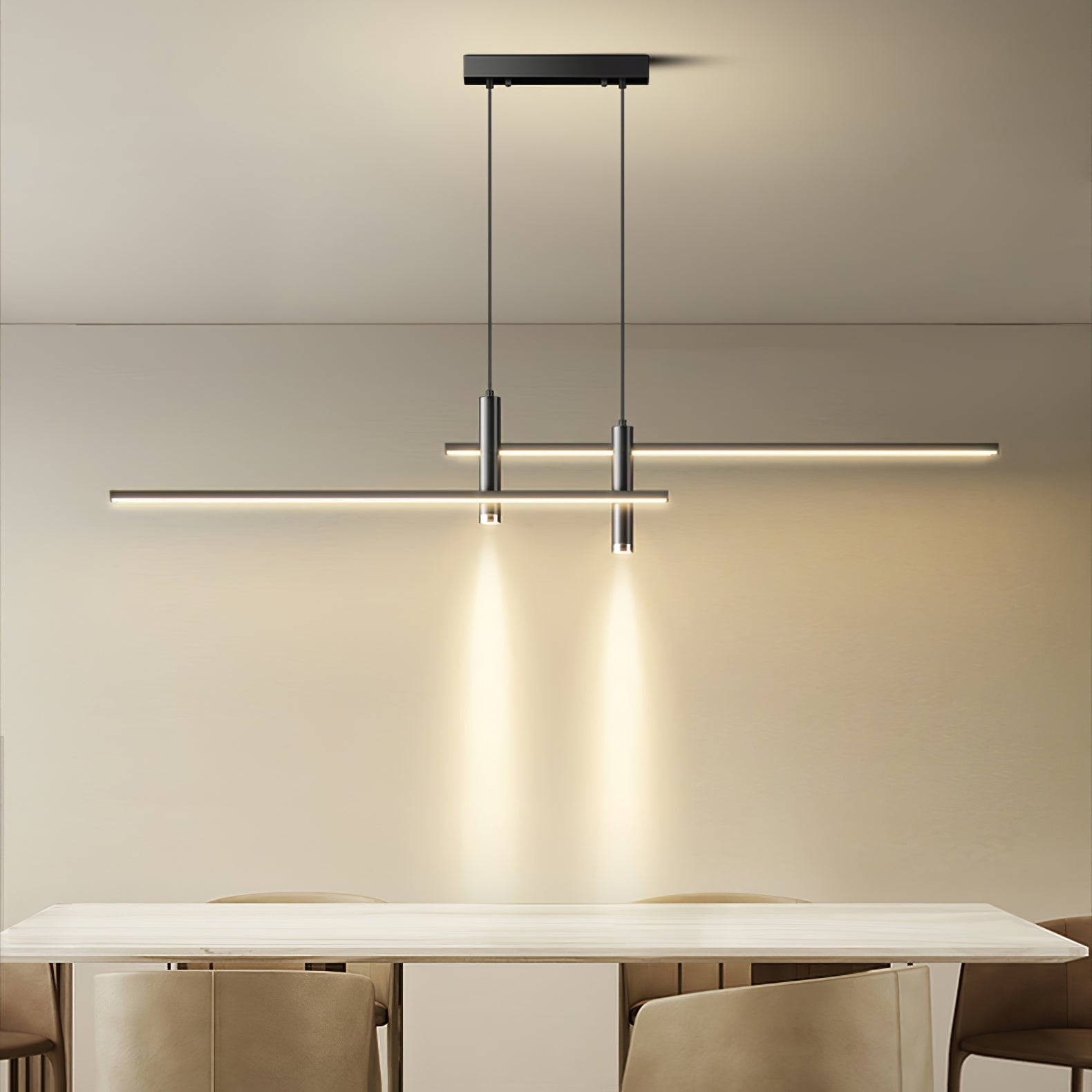 Prym Pendant Light Modern Linear Dining Room | ventumra