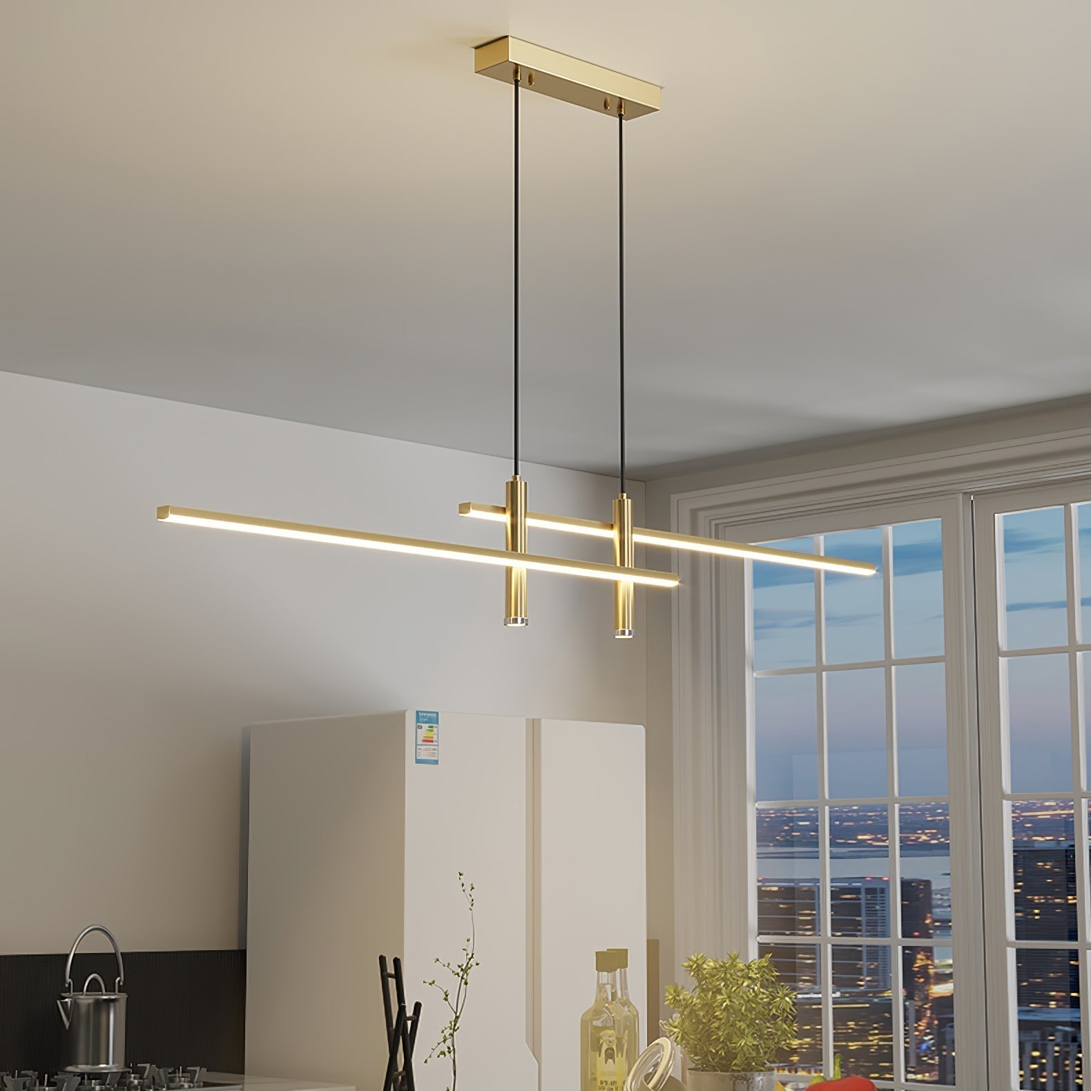 Prym Pendant Light Modern Linear Dining Room | ventumra