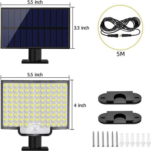 AeroGuard GuardLight Solar-ledlamp — lichtbundel van 120°, bewegingssensor, buitenlamp