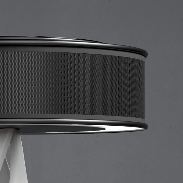 Luminara NovaTable LED Table Lamp With Wireless Charger, Built In Bluetooth Speaker And Roman Numeral Clock