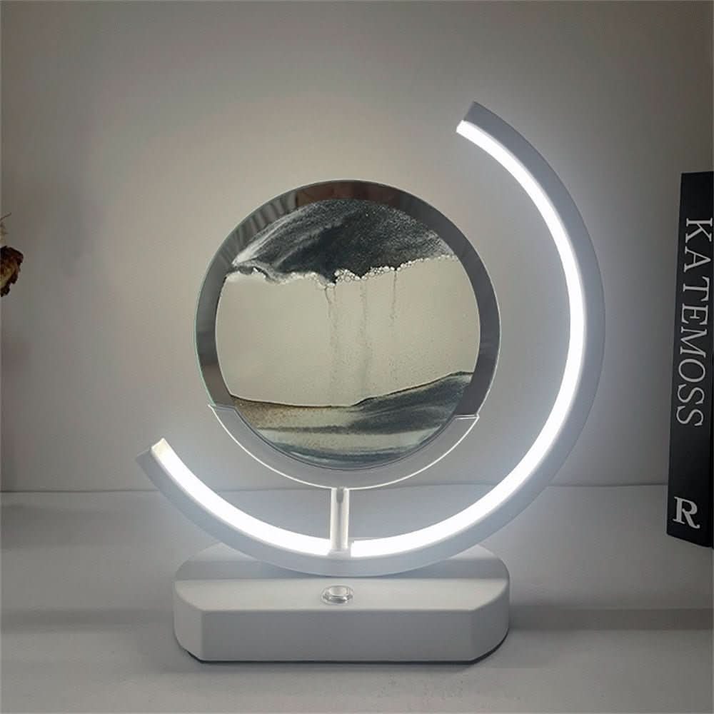 Flow Sand 3D LED Sand Art Table Lamp — USB Charging, Rotating Layer Display