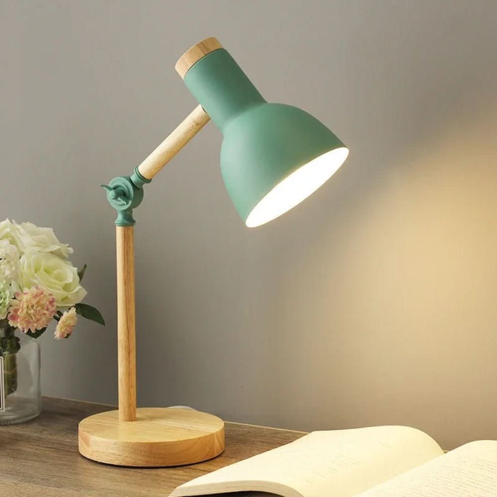 Nordic Luma Lampe de bureau scandinave en bois — Bras réglable