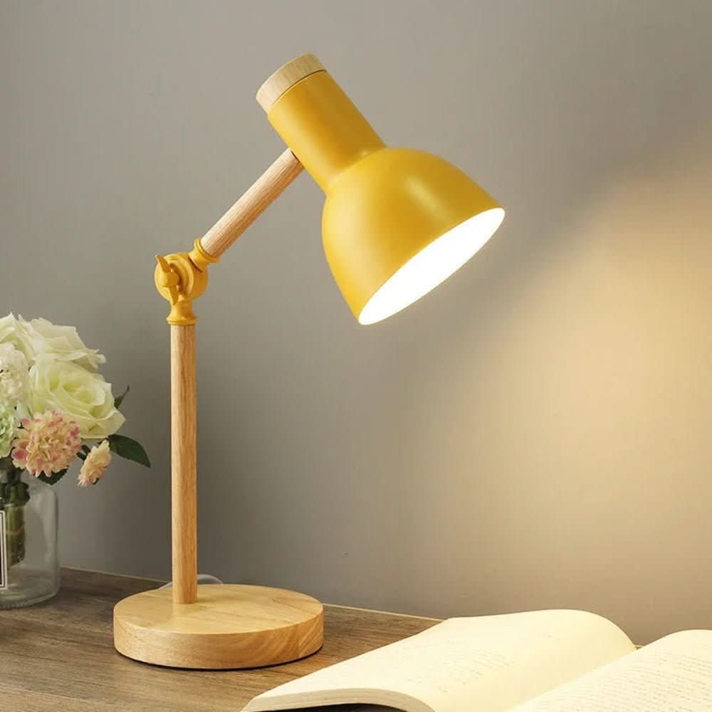 Nordic Luma Lampe de bureau scandinave en bois — Bras réglable