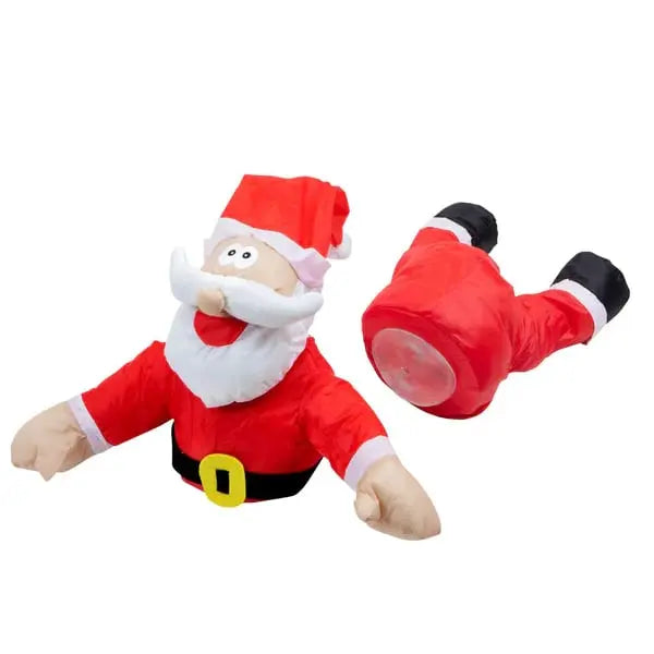 Door geluid geactiveerd bewegend kerstfiguur van de Kerstman voor het raam
