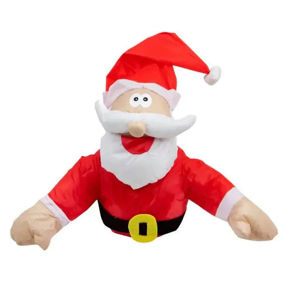 Door geluid geactiveerd bewegend kerstfiguur van de Kerstman voor het raam