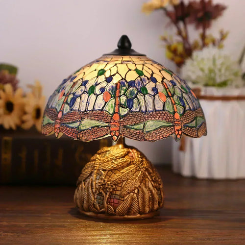 Aurelia Dragonfly Glass Table Lamp Art Nouveau Style