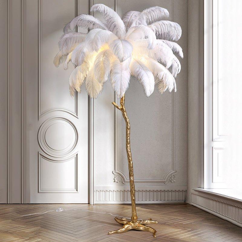 Lunara Luxe Feather Floor Lamp for Living Room Ambience