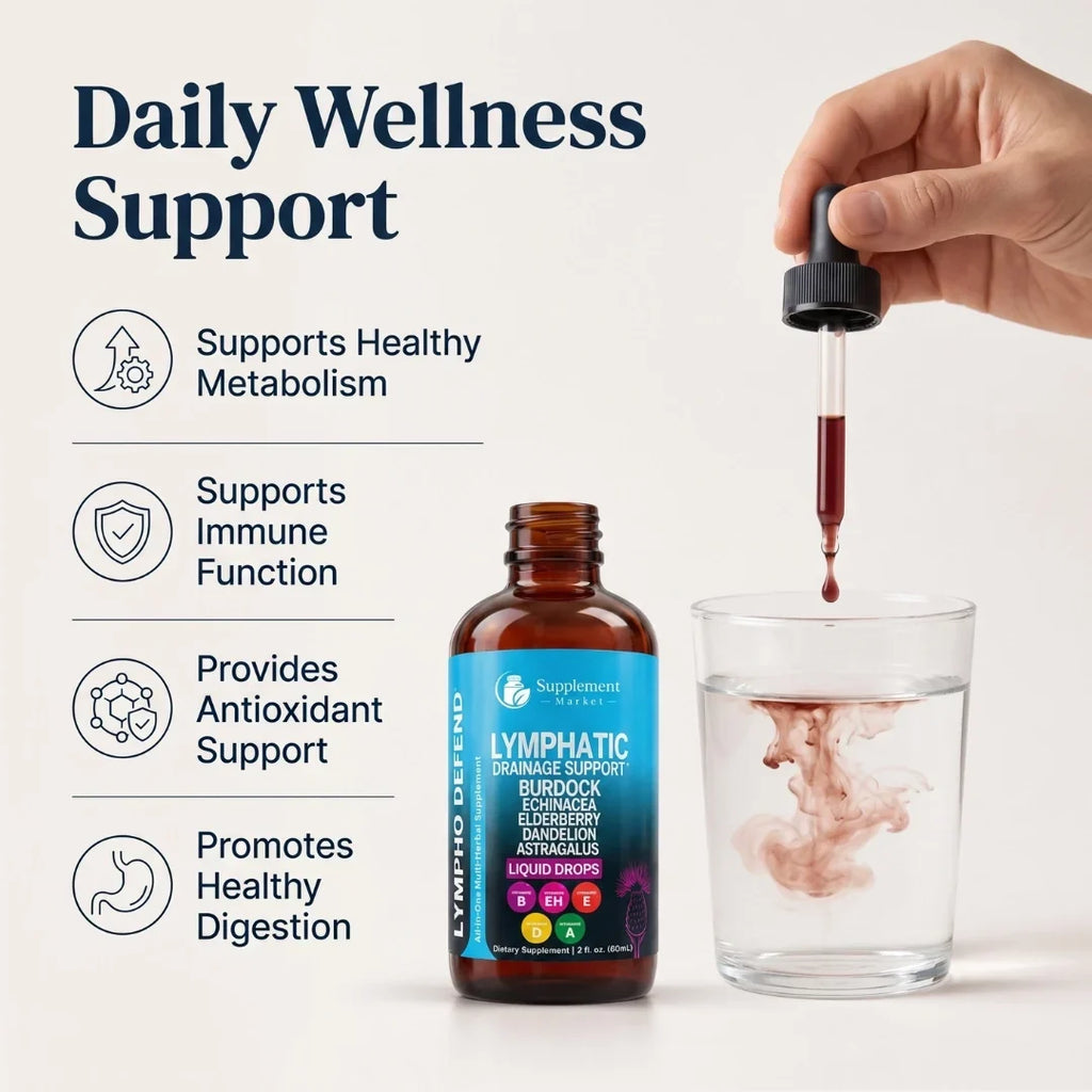 Lymphatic Drainage Support Liquid Drops: Fluid Balance & Immune Defense