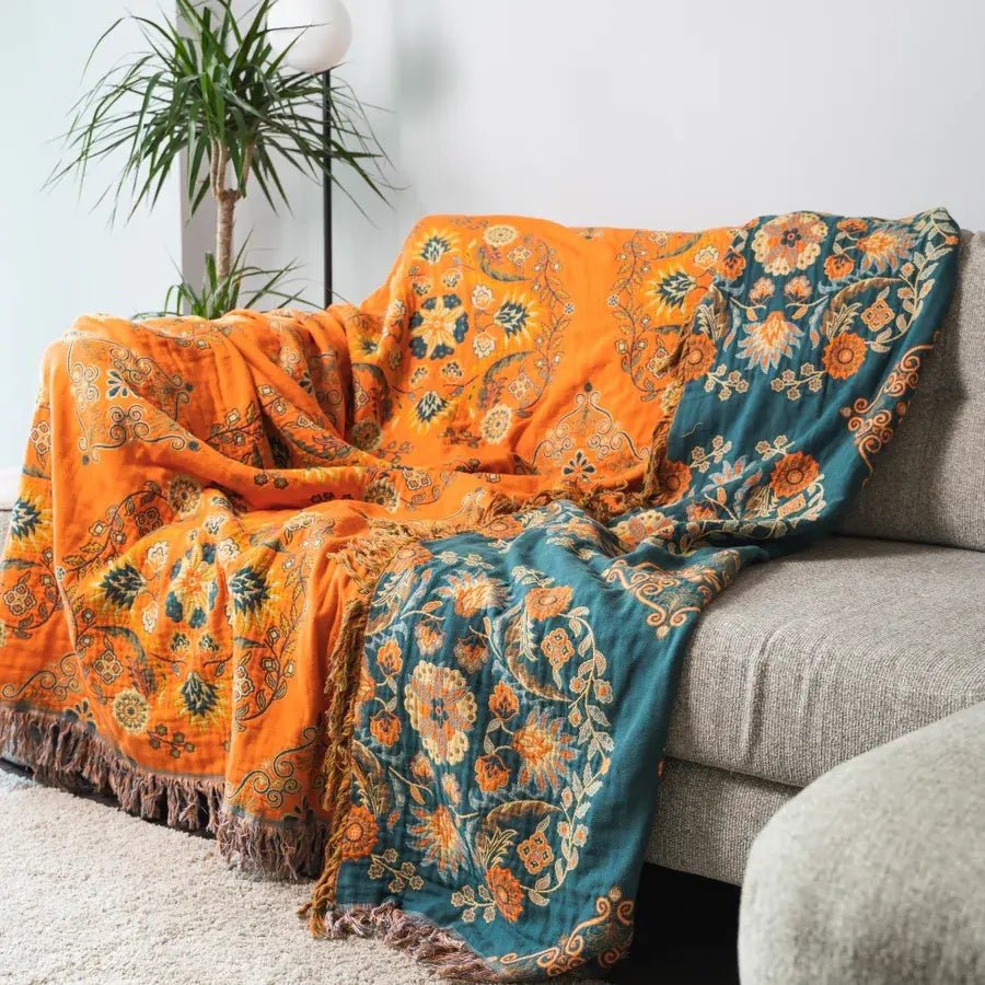 Coperta double face LumaCloud color calendula — Struttura reversibile