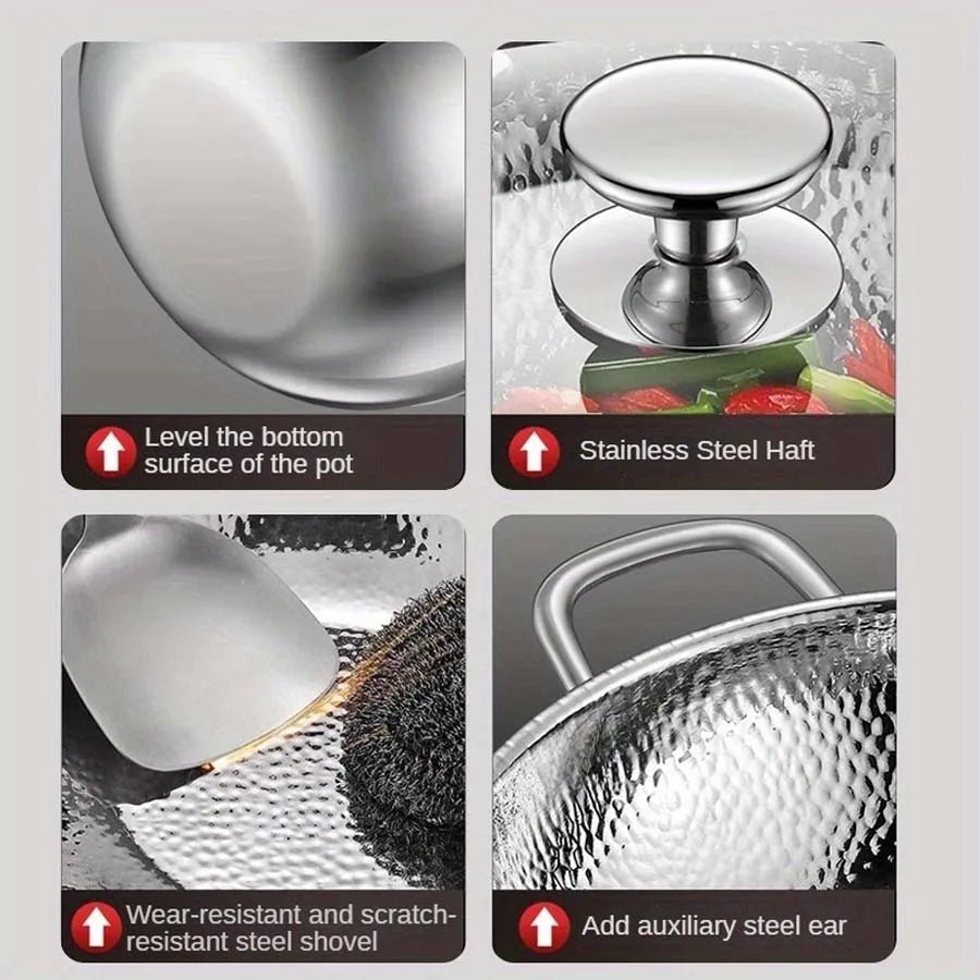 Aurora Titanium Wok — Round Bottom, Induction Compatible, Even Heat Distribution