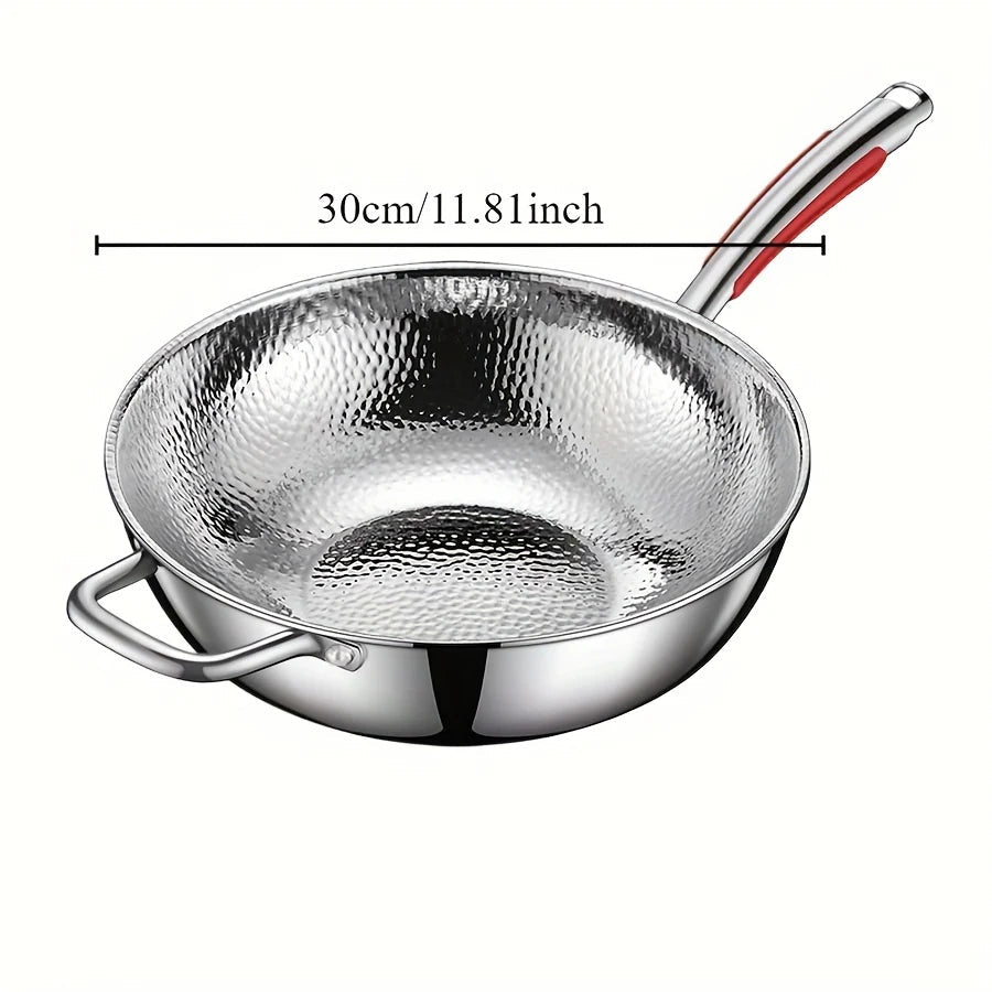 Aurora Titanium Wok — Round Bottom, Induction Compatible, Even Heat Distribution