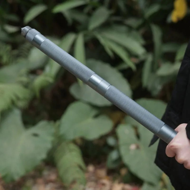 TrailForge Bastones de senderismo de acero inoxidable para acampada — Estructura compacta y resistente